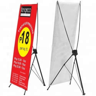 Custom size outdoor display advertising X banner stand